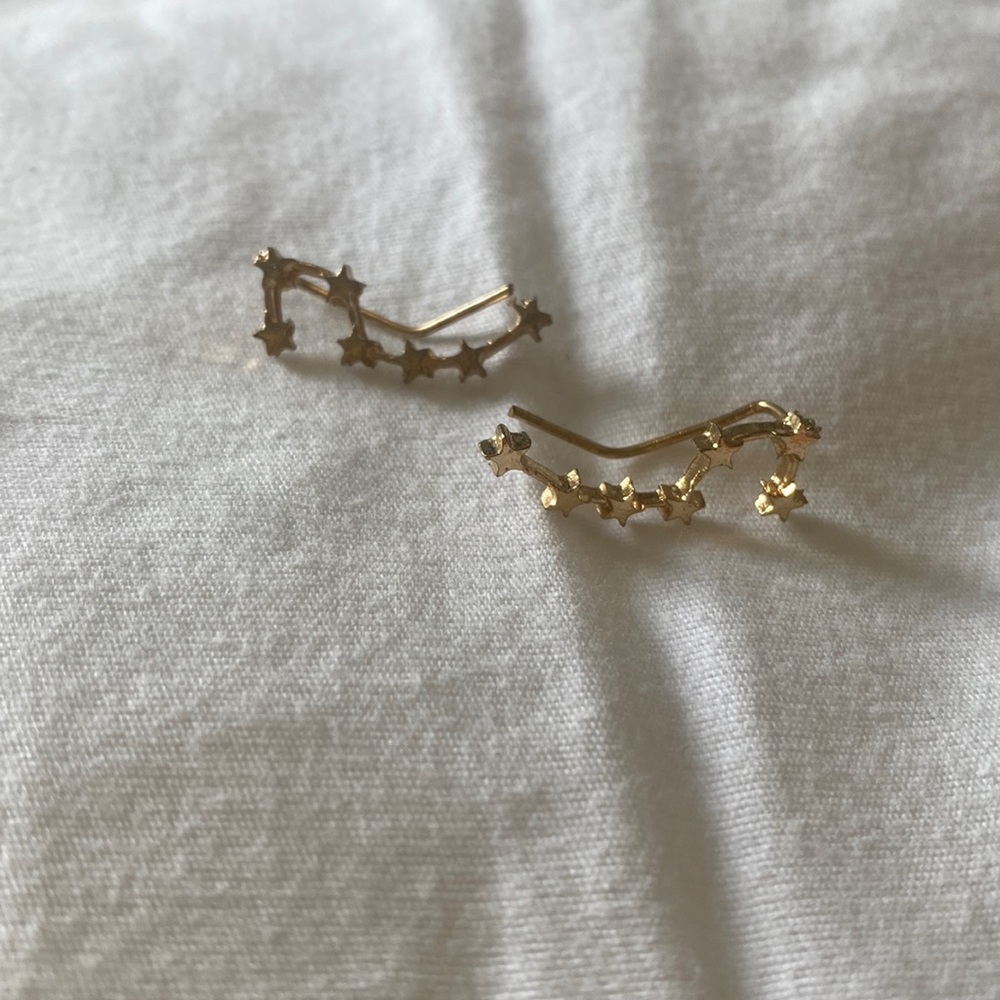 GOLD CONSTELLATION HUGGIE EARRINGS